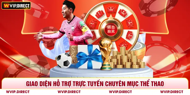 Giao diện hỗ trợ trực tuyến chuyên mục thể thao 